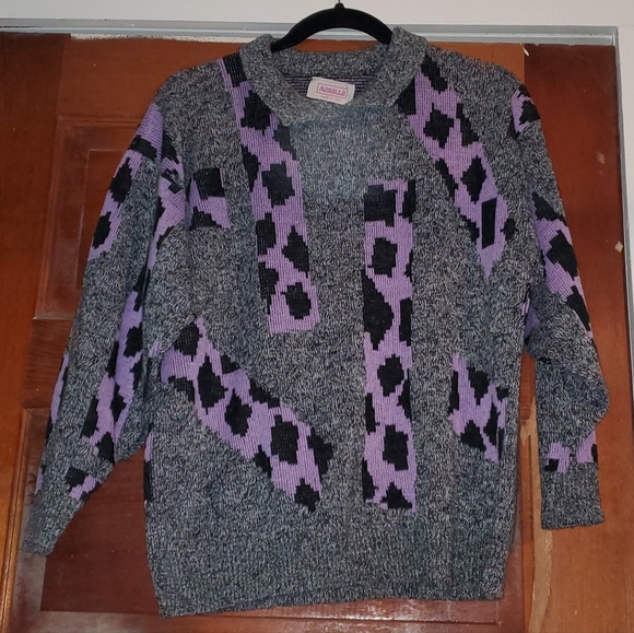 Ariella Sweaters - Vintage Arielle collared sweater